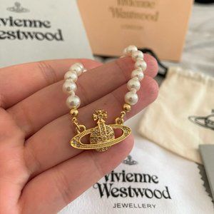 Authentic vivienne westwood mini bas chocker gold metal